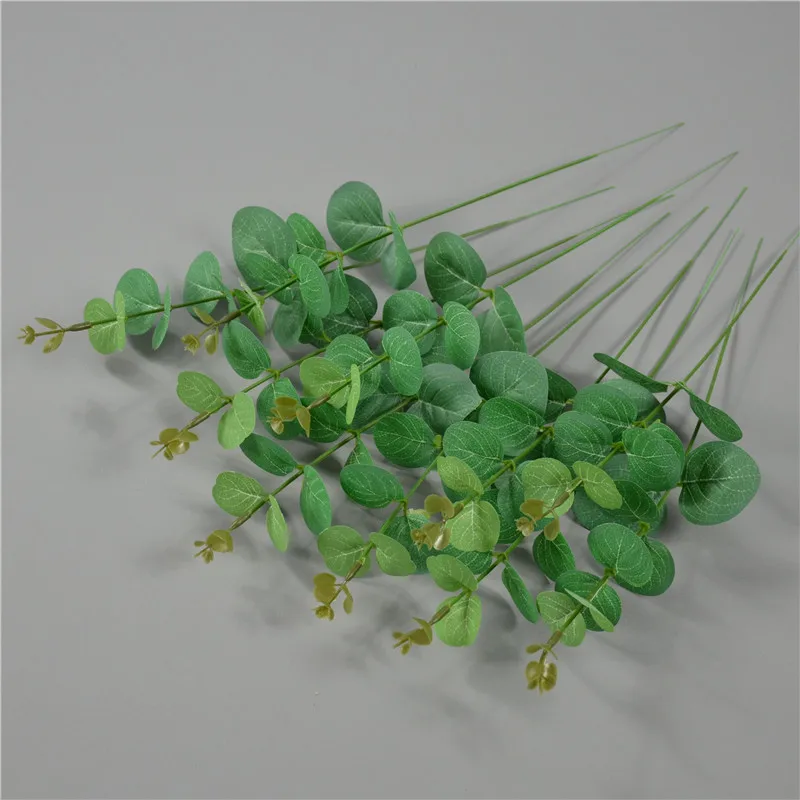 

5Pcs Artificial Eucalyptus Leaves Fake Plants Grass for DIY Home Wedding Christmas Vases Decorative Flowers Wreaths Accessories