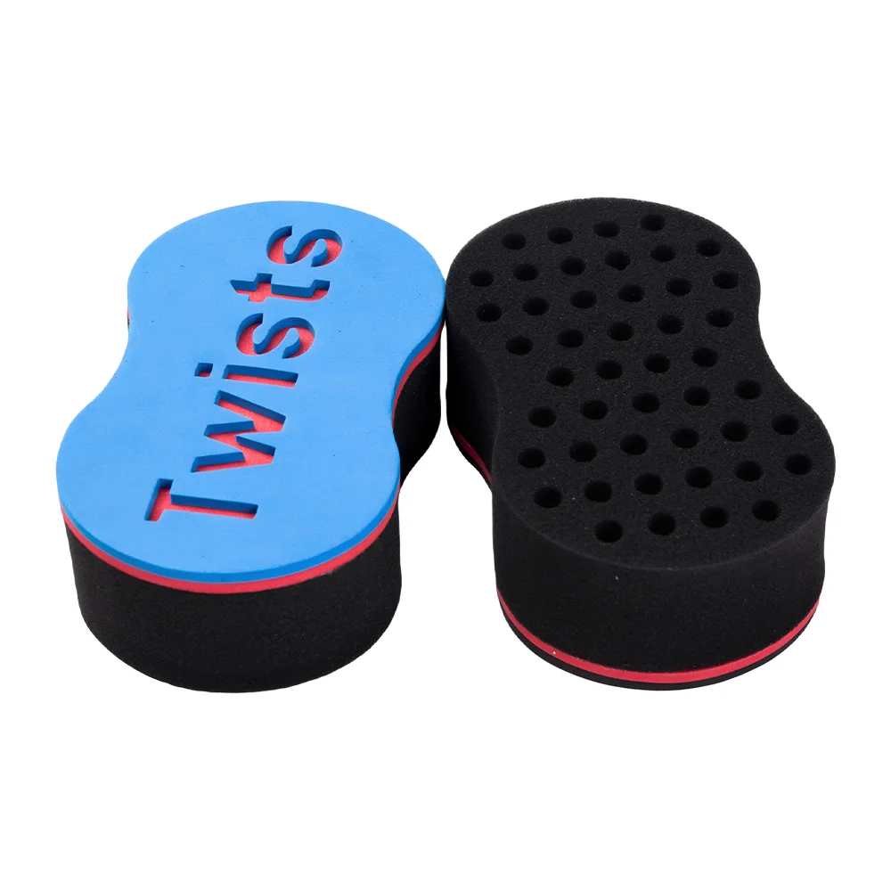 Double Sided Hair Twist Sponge, Magic Curl Brush for Afro Dreads Coils, Textured Hair Styling Tool for Men - view 3