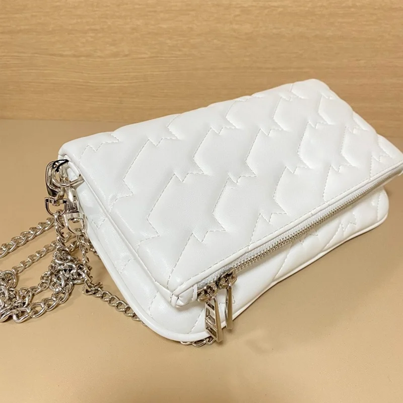 Zwarte PU Lederen Retro Schoudertas 2026 Nieuwe Modieuze Dames Enveloptas Casual Outdoor Ketting Schoudertas