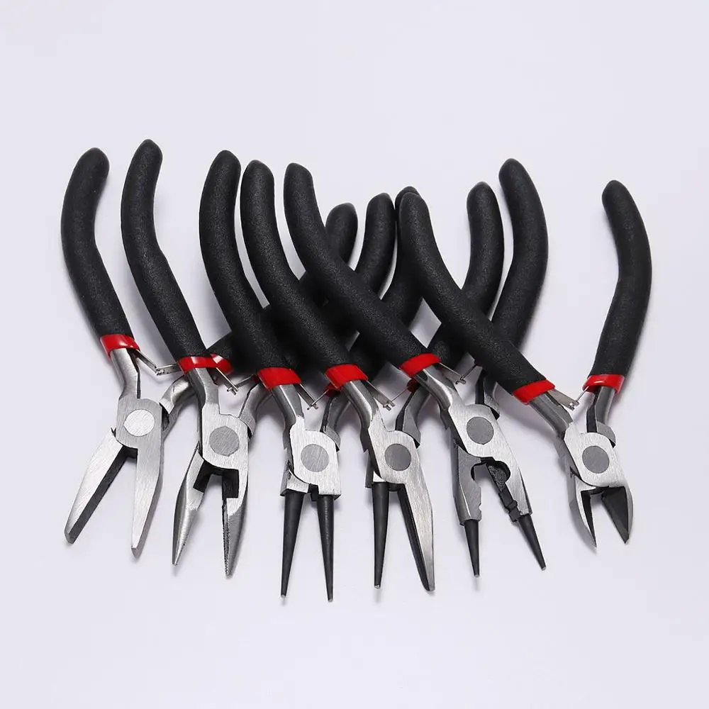 

Jewelry Pliers Set, Round Nose & End Cutting, Carbon Steel Beadwork Tools for DIY Handcraft Repair, Professional Jewelry Making