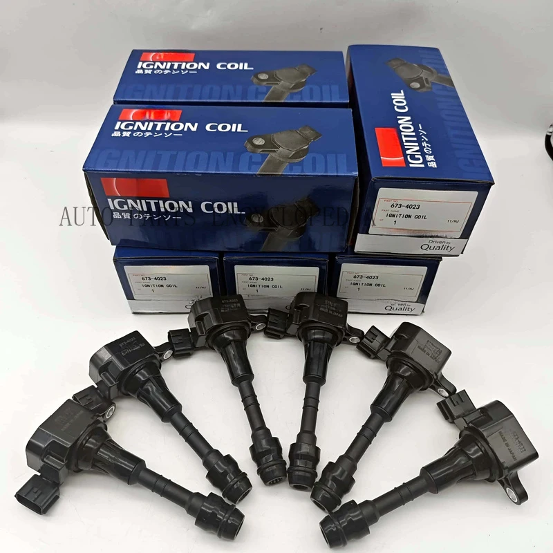 SSS+ 6Pcs DENSO UF349 Ignition Coil 673-4023 For Nissan Pathfinder Maxima 22448-8J115