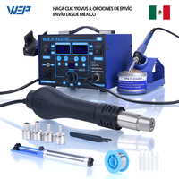 WEP 862BD+ Visible Adjustable Temperture Air Volume BGA Rework Station Hot Air Soldering Station SMD Rework Station With ESD