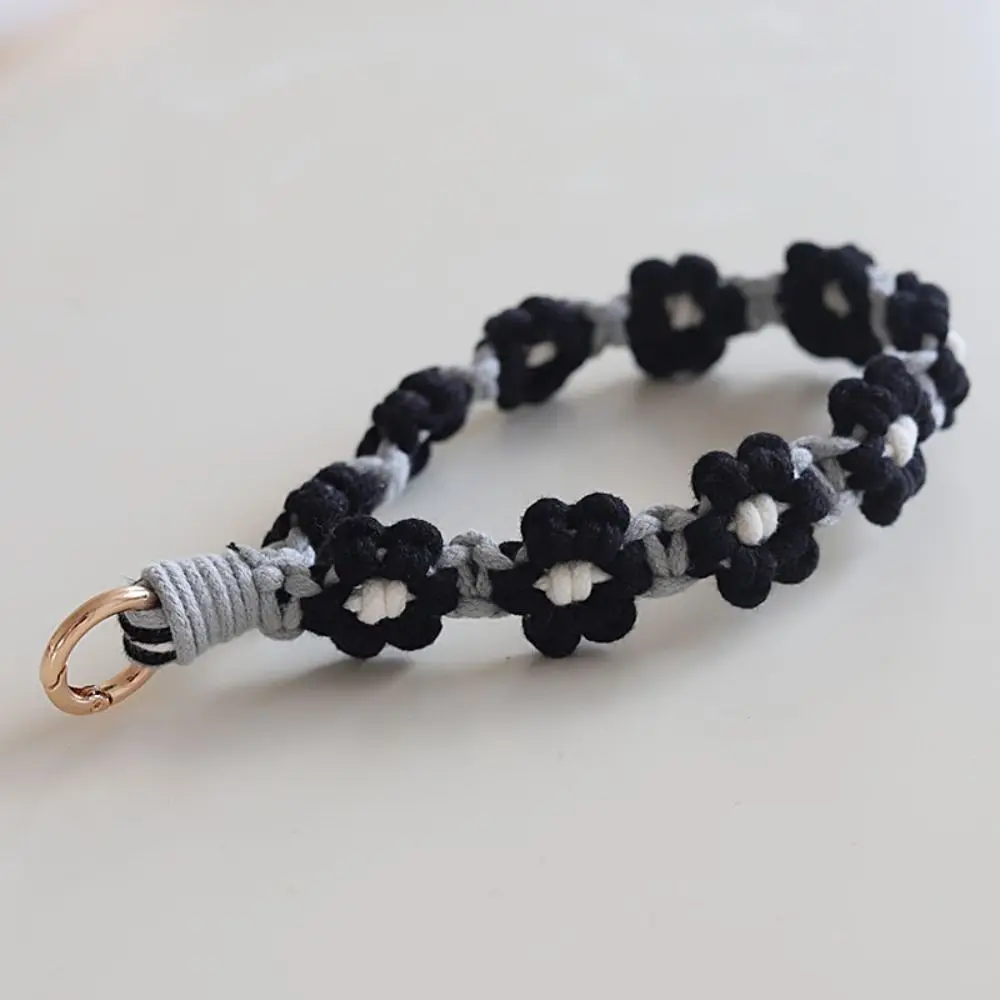 Korean Style Boho Phone Case Rope Keyring Phone Wristband Wrist Lanyard Bracelet DIY Craft Accessories Bag Hanging