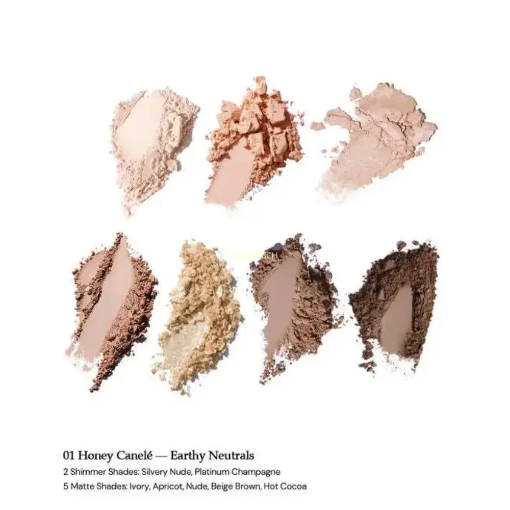 Paleta do makijażu twarzy z motywem truskawkowego Kupidyna: róż, cienie, iluminator, paleta bronzerów w stylu Flower Know Face.