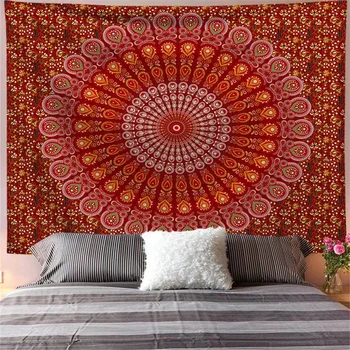 VIKAMA Mandala Wall Hanging Tapestry Bohemian Wall Hanging Psychedelic Hippie Bohemian Tapestry Bedroom Decoration