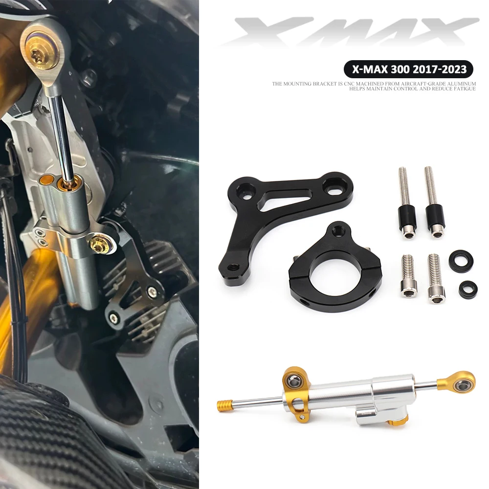 

Motorcycle 2017-2023 Adjustable Steering Stabilize Damper Bracket Mount Kit For YAMAHA XMAX300 XMAX Xmax 300 X-MAX300 X-MAX 300