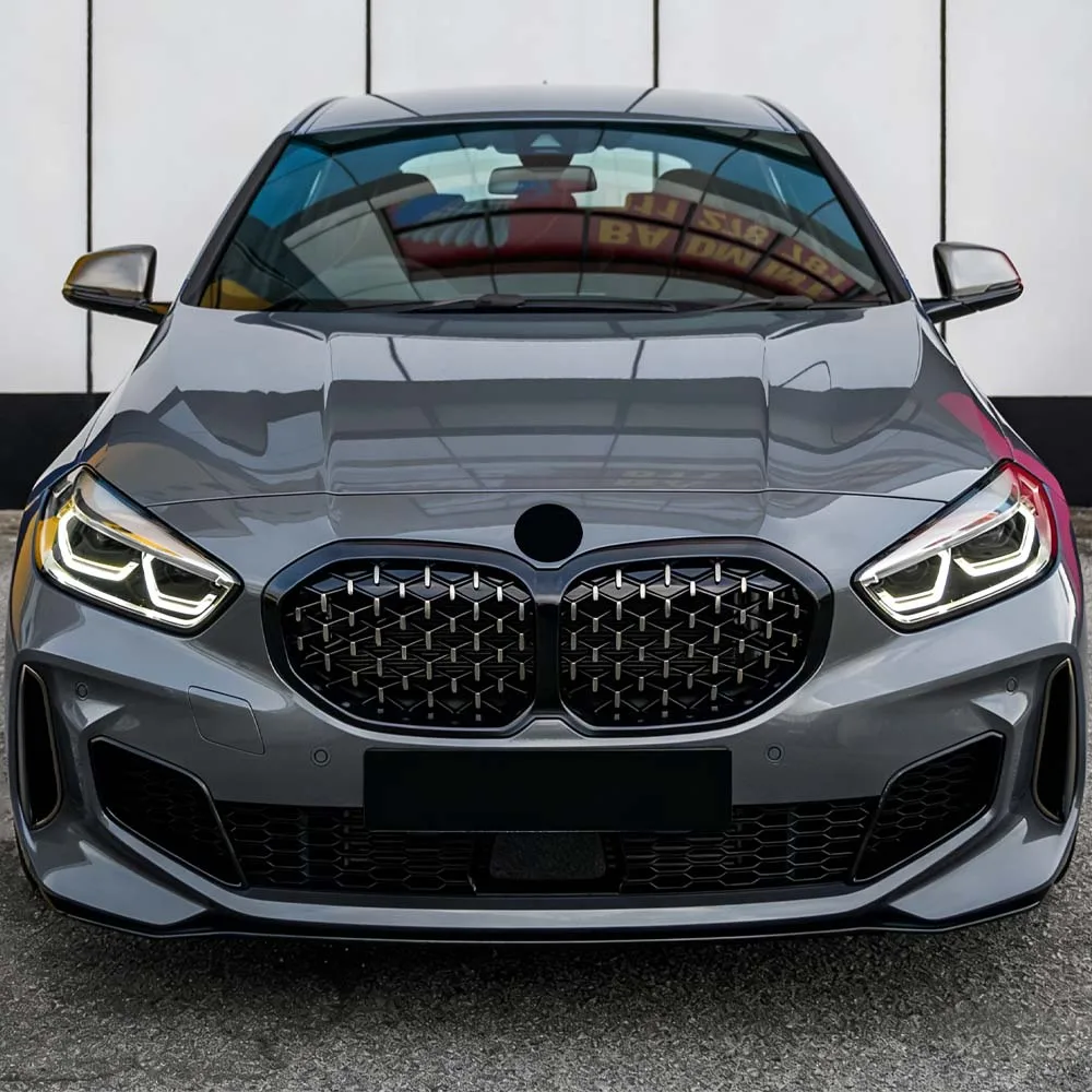 Front Bumper Kidney Grill Grilles Black For BMW F40 116i 118i 120i 128ti 116d 118d 120d M135i xDrive 2019-2024 Body Kits Tuning