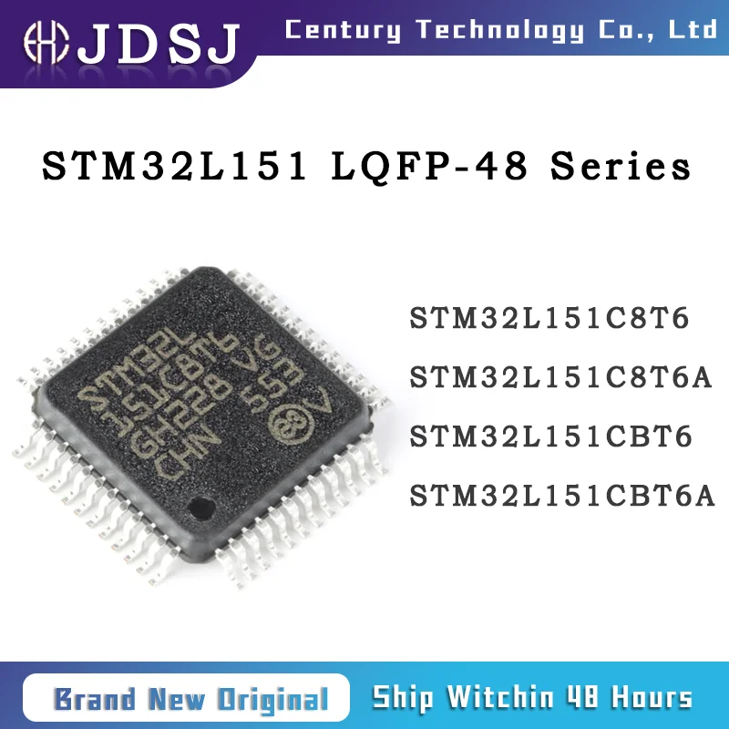 5PCS STM32L151C8T6 STM32L151C8T6A STM32L151CBT6 STM32L151CBT6A LQFP-48 Brand New Original IC Chip