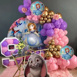 1Set Cartoon Disney Princess Sofia Foil Balloon Set Girl Favor Wedding Birthday Party Decoration Kid Party Sophia DIY Decor Toy