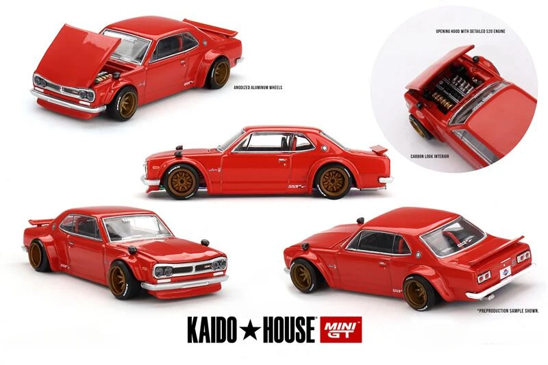 [Vorverkauf] TSM-Modelle Kaido House x MINI GT KHMG Fairlady Skyline 2000GT KPGC10 M3 E30 AE86 EF Silverado Öffnungshaube Modellauto – Detail 13