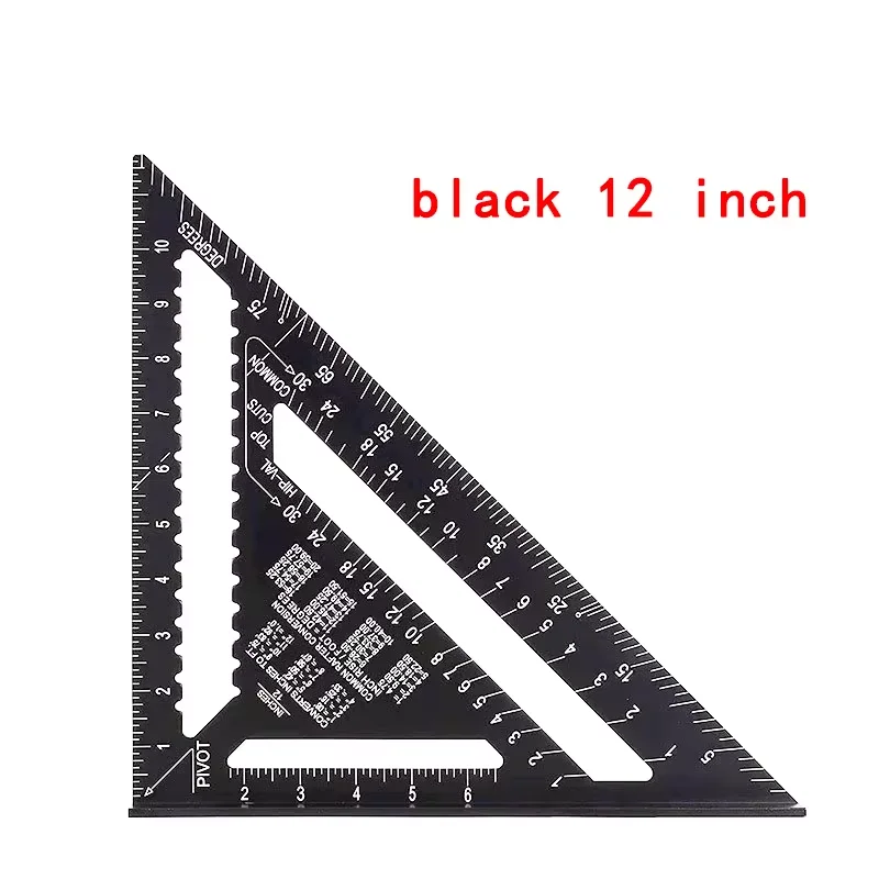 Premium-Spritzer-Quadrat- und kombiniertes Dreieck-Quadrat-Set, Holzbearbeitungsrahmen-Quadrat, Lineal und Winkelmesser-Werkzeugset – Detail 19