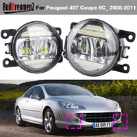 30W H11 Car Front Bumper LED Fog Light Assembly with Daytime Running Lamp DRL 1 Pair For Peugeot 407 Coupe 6C_ 2005-2011