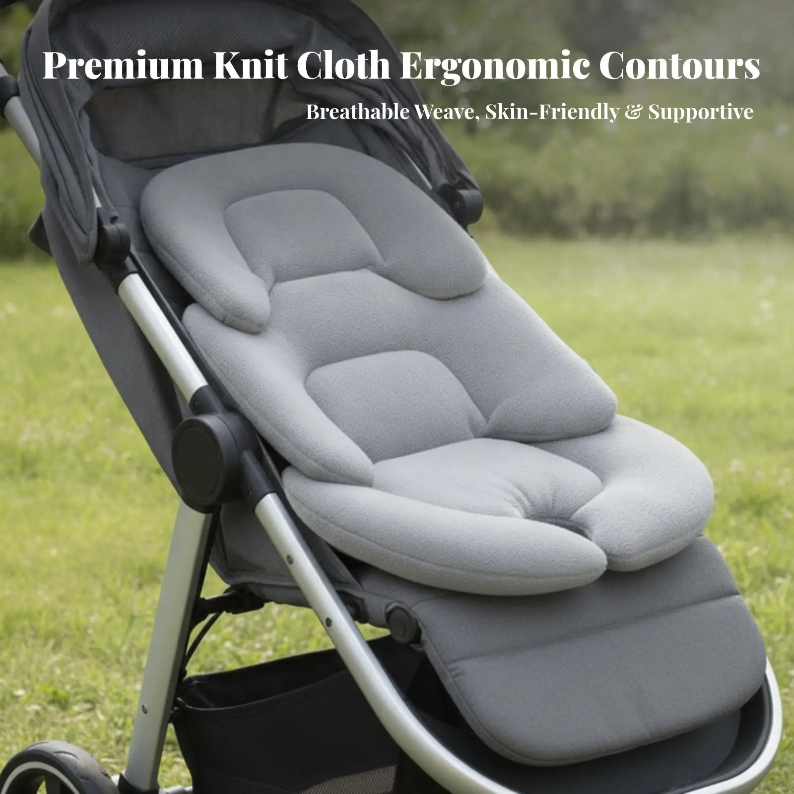 Infant Car for seat Insert Pad with Built in Head and Side Support for Daily Outings and Travel