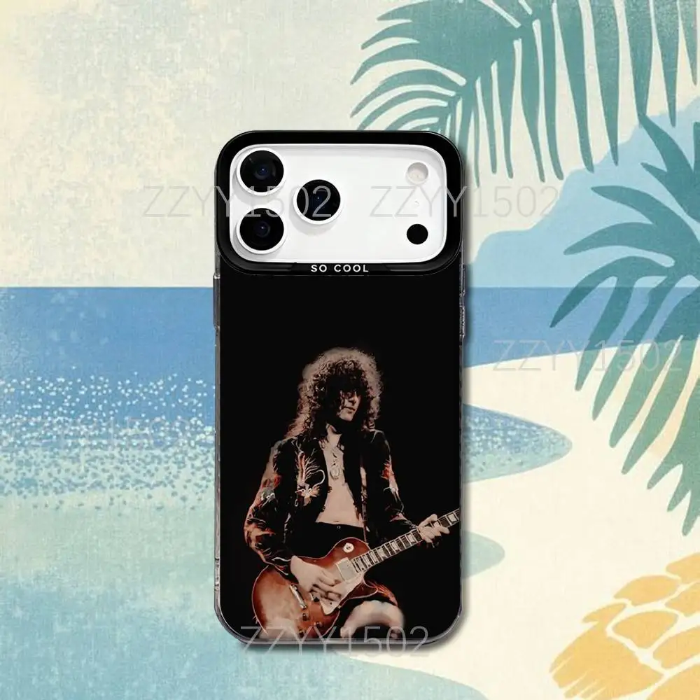 Чехол для телефона L-Led Rock Z-ZeppelinS для iPhone 17,16,15,14,13,12,X,8,Pro,Max,Plus,SE4,Air,Mini HD Black IMD Matte