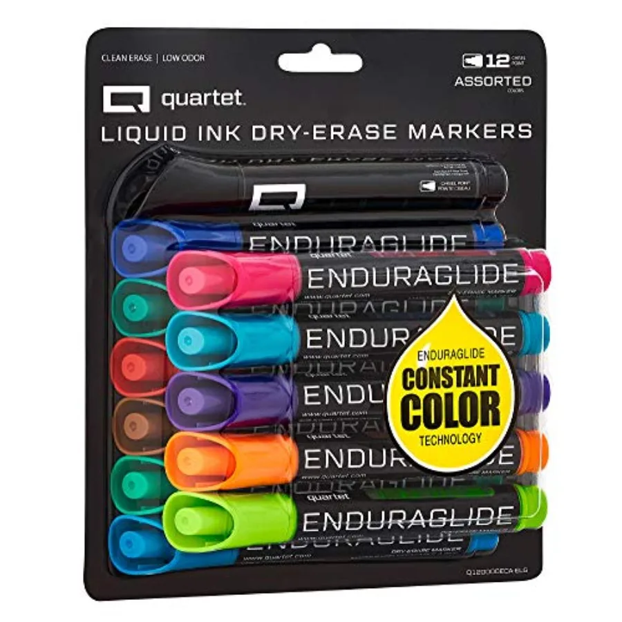 Dry Erase Markers, Whiteboard Markers, Chisel Tip, EnduraGlide, White Board Dry Erase Pens for Teachers, Home, School and Offic