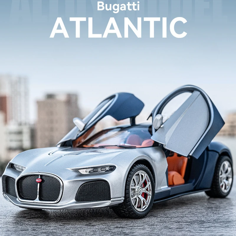 

Diecast Alloy Car Model Of 1/24 Bugatti Alantic Supersport Car Model Collective Miniature Voiture Home Decor Boy Car Toy Gift