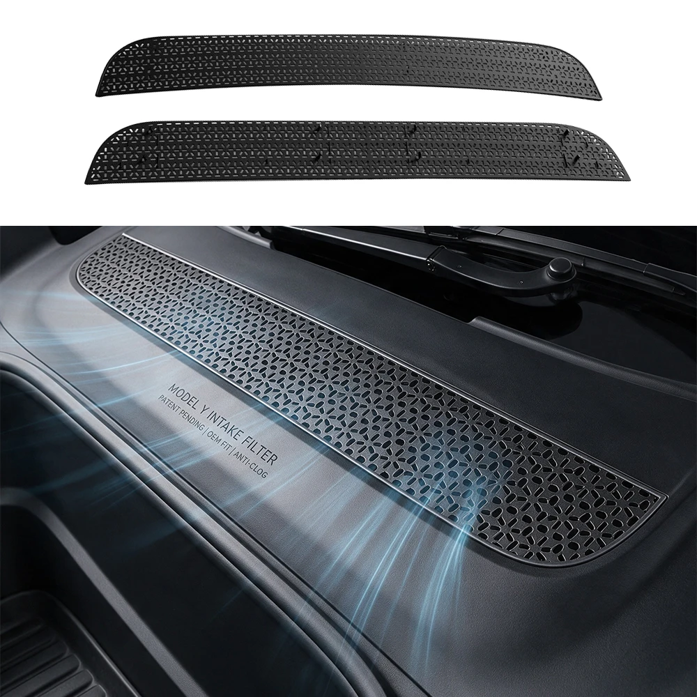 Car Air Inlet Protector Cover Anti-insect Anti-fouling Net Front Engine Covers Accessories For Tesla Model Y Juniper Model YL