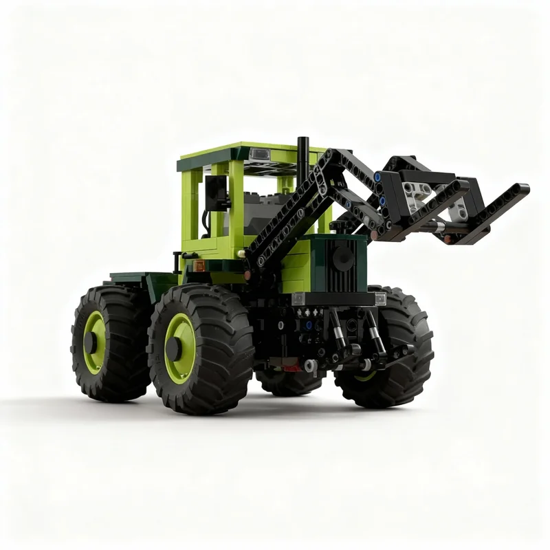 1097pcs MOC MB Trac 1000 Front Loader RC Technical Model Building Blocks Architecture Collection DIY Assemble Brick 3D Display