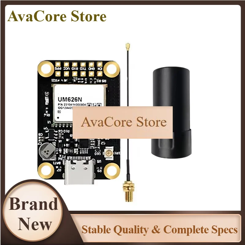 AvaCoreDual-frequency Multi-system Centimeter-level RTK Tracking Positioning GNSS Module UM626N GPS L1 L5 Base Station 10Hz Raw