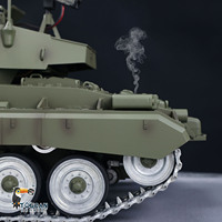 Tongde M24 Chaffee 1/16 Scale RC Tank Model Radio Control Battle Tanks Infrared Metal Upgraded Wheels Barrel Recoil Toys TH24485