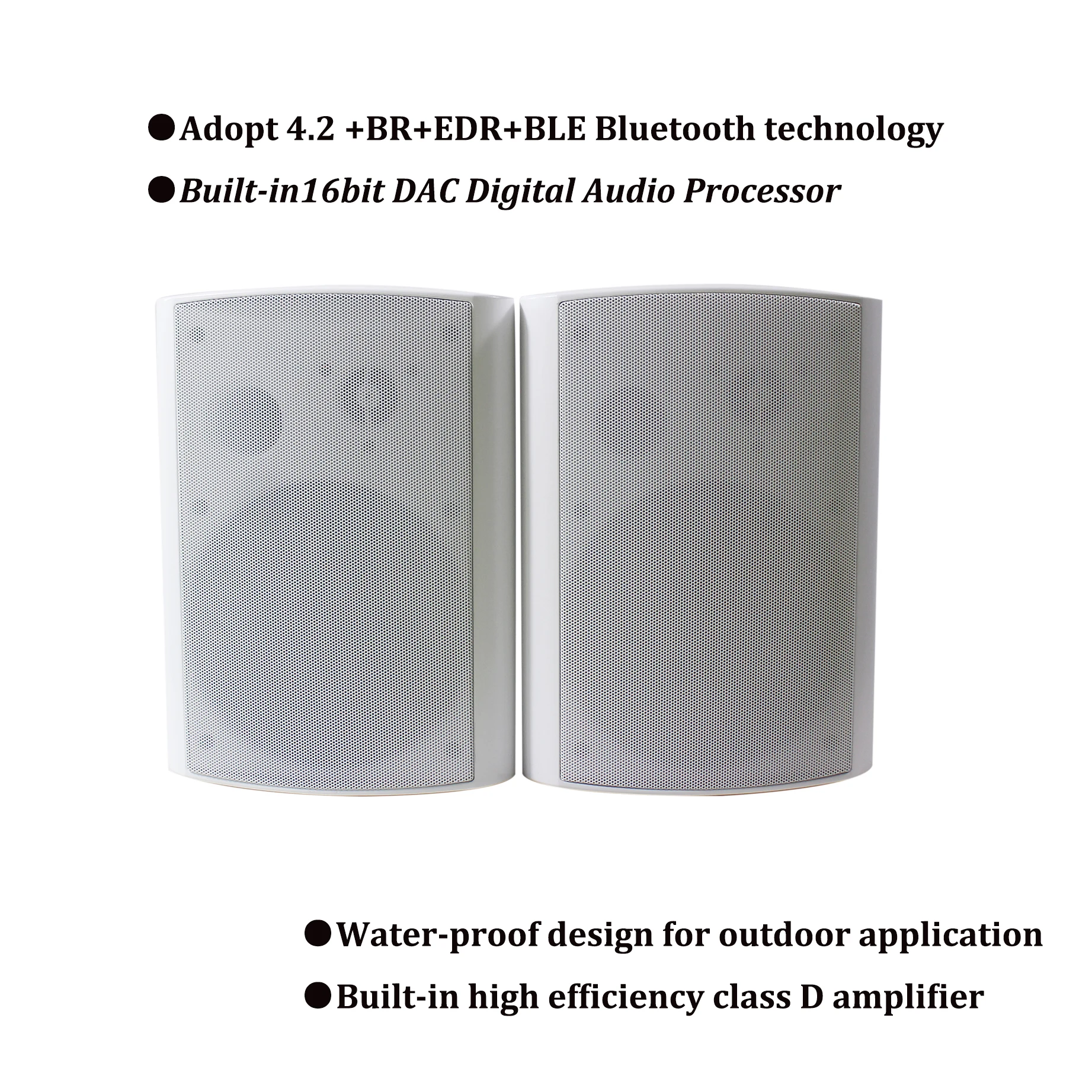 6 Inch Wall Speaker Water-proof With High Efficient Class-D amplifier TWS Bluetooth Professional Audio For Outdoor or Indoor