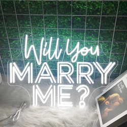 Will you marry me? Neon sign Decorative LED neon night lights logo Wedding Decor with 12V Power Adapter Party room Wall Decor
