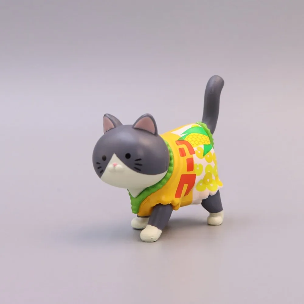 Kittens Snack Cat Figure Toys Walking Animal PVC Cat Model Doll Toys Cartoon Mini Mini Cat Ornaments Car Ornament