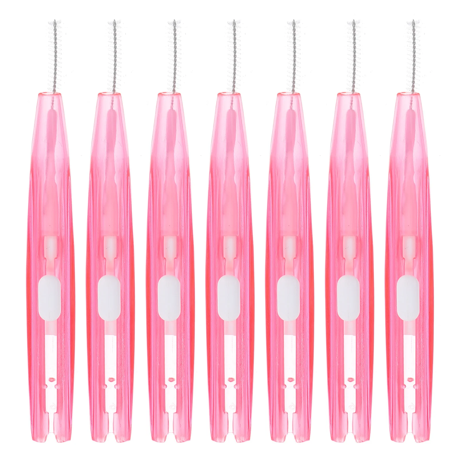 

30 pcs Interdental Brush 0.6Mm Pink For Braces Implants Crowns Cleaning Between Teeth Oral Care Tool Dental Hygiene Cleaner