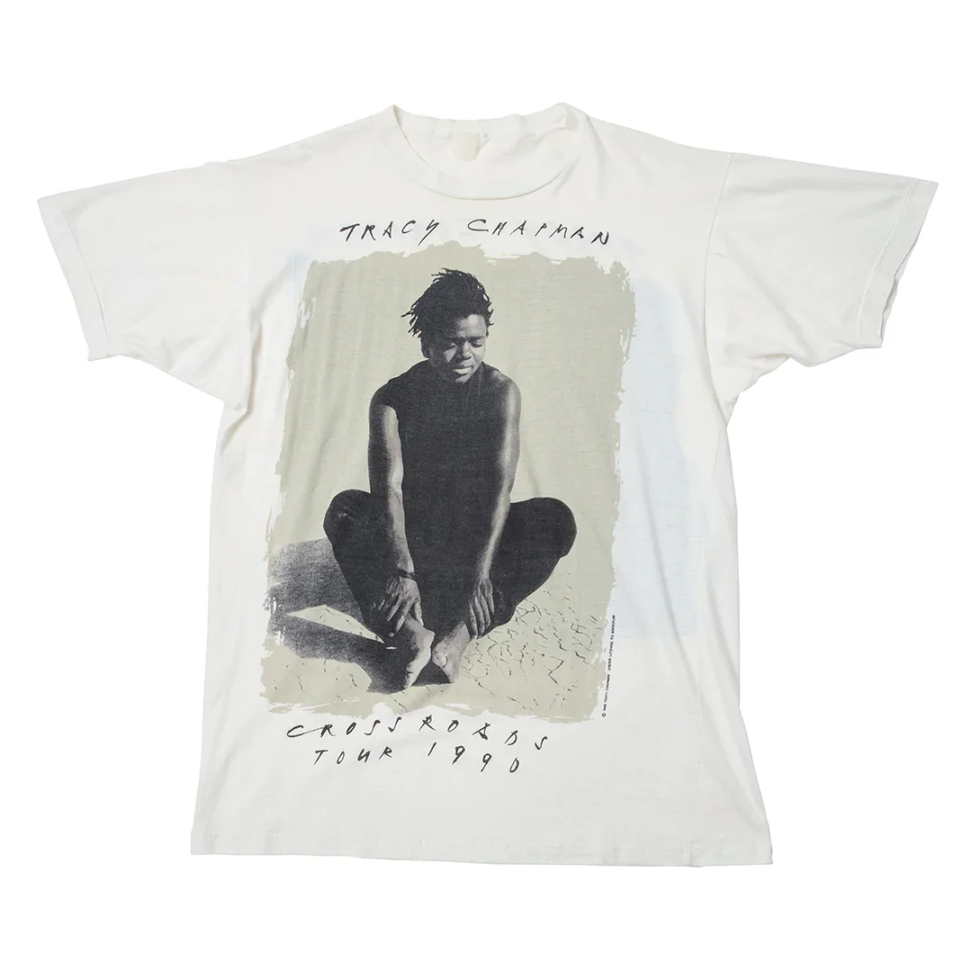 90S Tracy Chapman Cross Roads Tour Shirt Klassieke Witte Unisex S-5XL