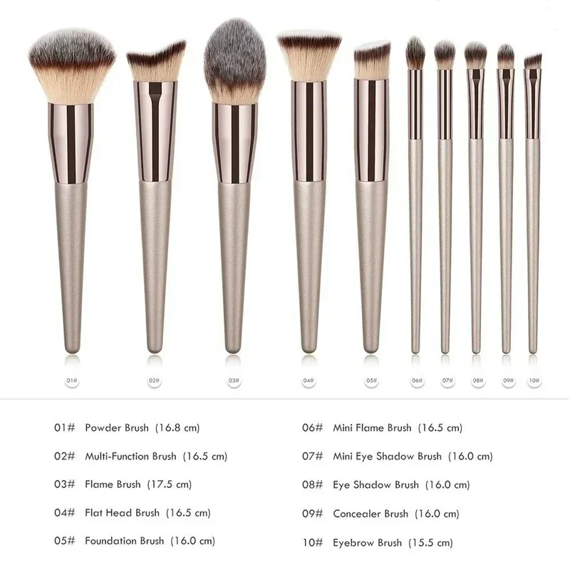 10PCS Make-Up Pinsel Set Flauschigen Weiche Für Schönheit Kosmetik Foundation Erröten Lidschatten Kabuki Blending Make-Up Pinsel Werkzeuge Liefert