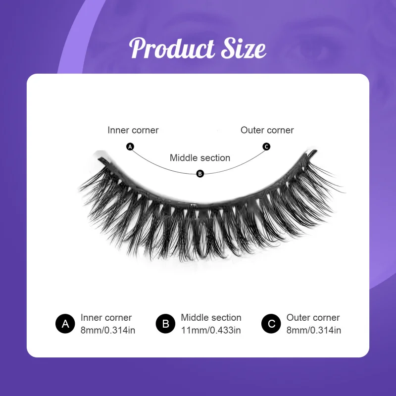 Enhanced Eyelash Look Magnetic Eyeliner And False Eyelashes Set No Drooping Sensation Beauty Influencer Approved