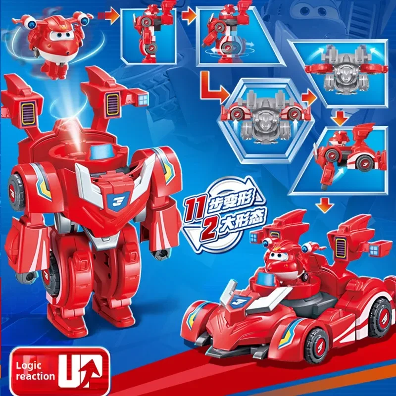 "Audi Twin Spin Super Wings Power Gear Transformando Robô Mecha Carro de Corrida - Veículo de Brinquedo Infantil Led"