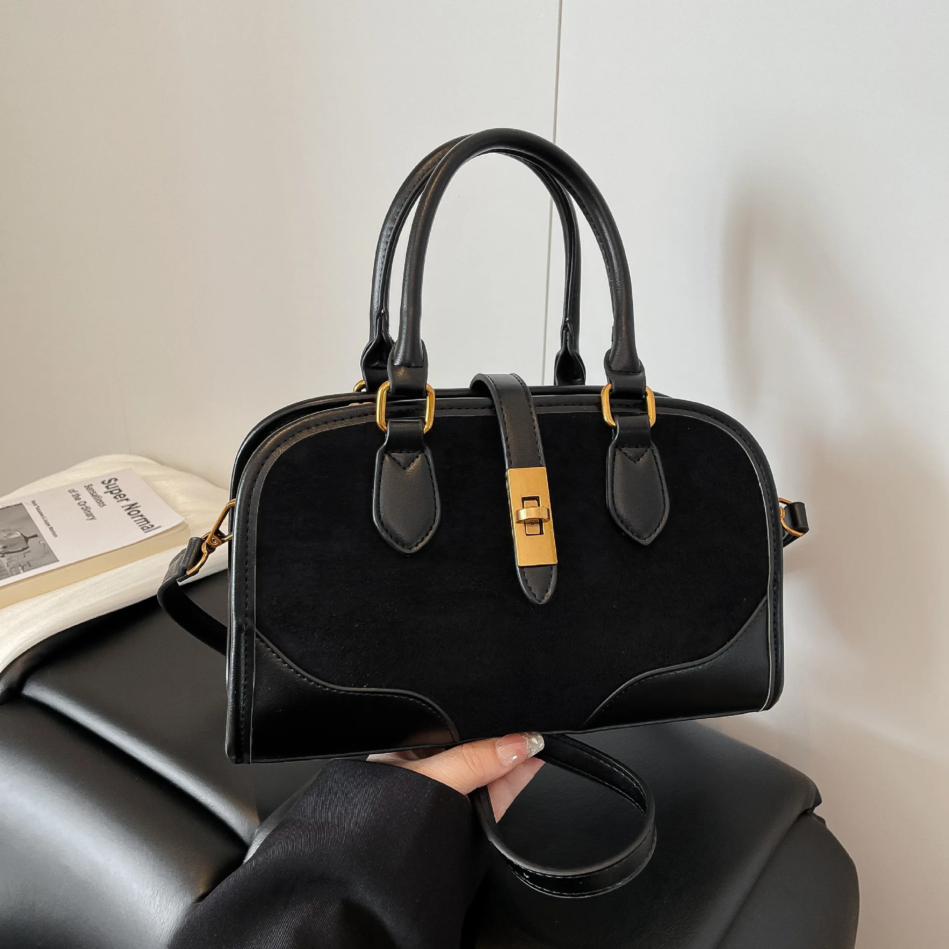 

Новая женская квадратная сумка 2025 года, многосторонняя сумка через плечо из натуральной кожи, элегантная рабочая сумка для офиса и повседневного использования