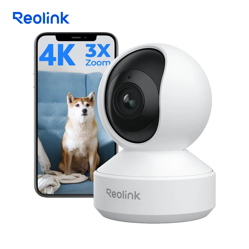 REOLINK 4K Dual-Band Wi-Fi 6 PTZ Indoor Security Camera 8MP Smart Person/Pet/Crying Detection Baby Monitor with Auto-Tracking