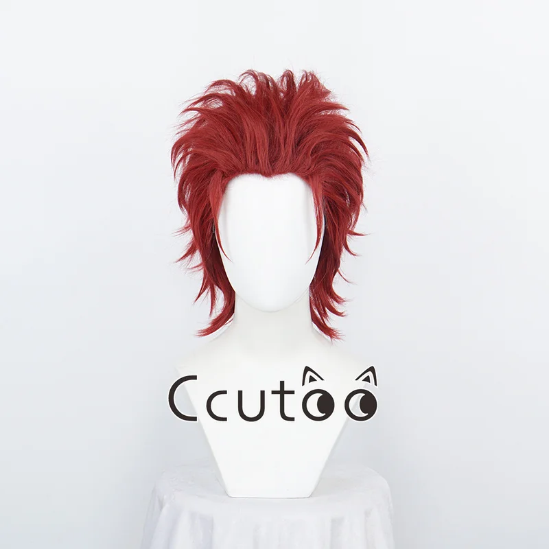 K SUOH MIKOTO Short Dark Red Synthetic Hair Cosplay Wig Heat Resistance Styled Anime Wigs +Free Wig Cap