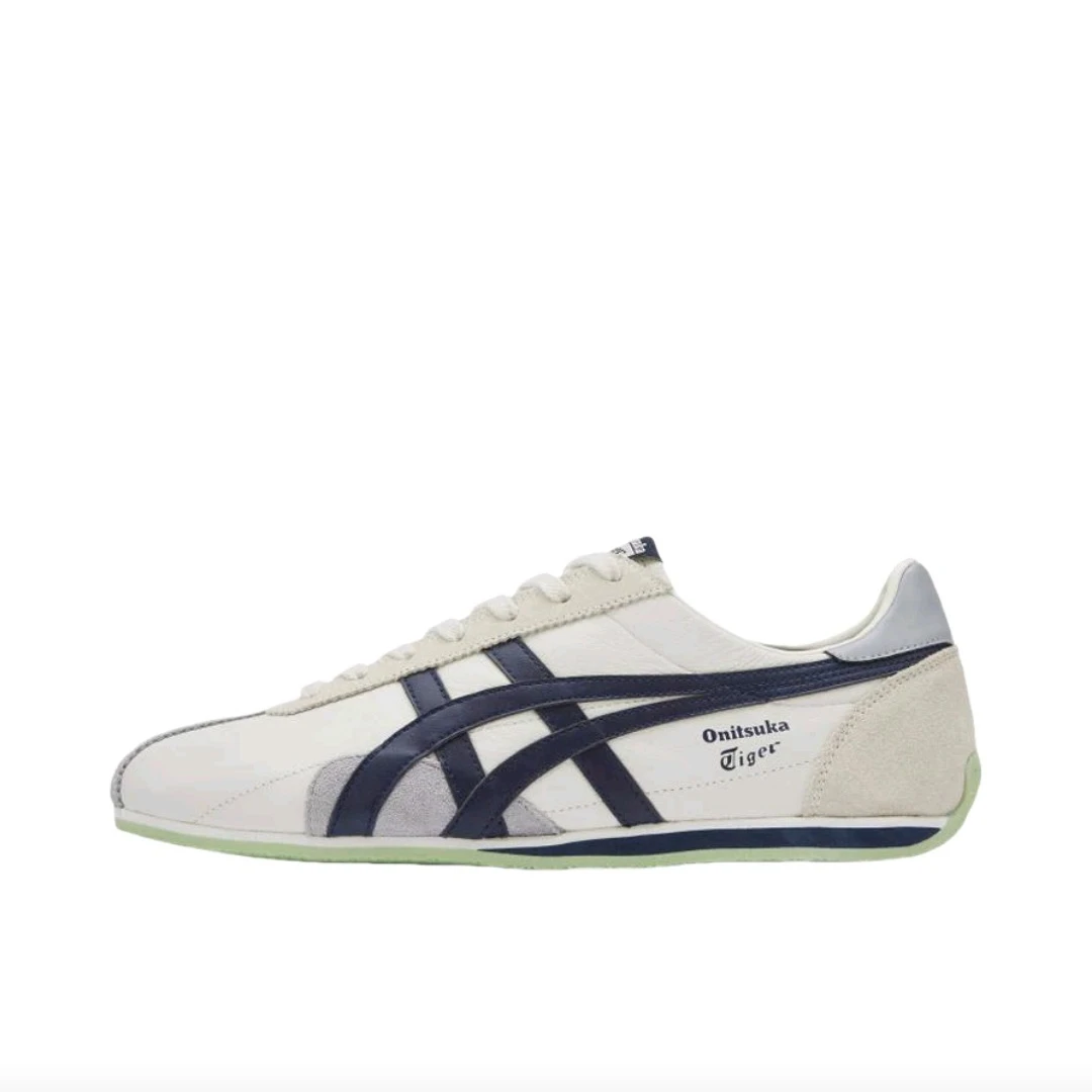 

Onitsuka Tiger Runspark Men's and Women's Running Shoes, Impact Resistance, Daily Training Sneakers, White/Blue/Grey