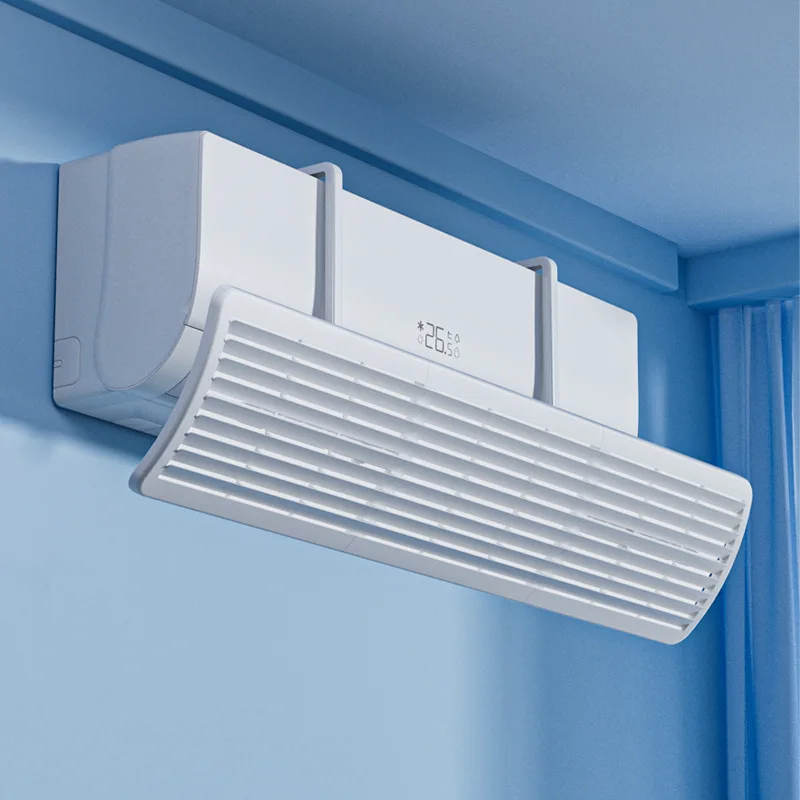 Horizontal Louver Air Conditioning Windshield Anti-Direct Blowing Wall-Mounted AC Outlet Baffle Universal Wind Guide Curtain