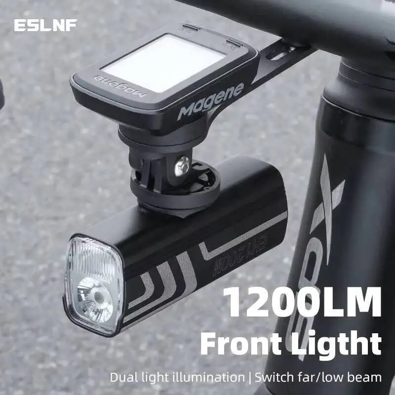 

ESLNF Highlight Headlight MTB Bicycle Light Aluminum Bike Lumen Lumens Alloy 1200 Constant Road Front