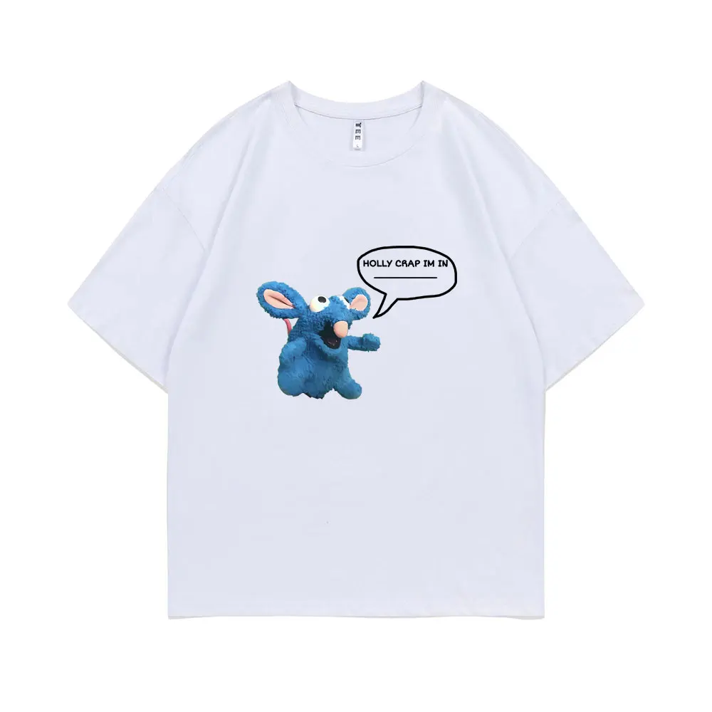 Tutter Holly Crap Im in The Big Blue House119 Print T-shirt Men Women Funny Mouse Graphic Tshirt Men Fashion Oversized T Shirts