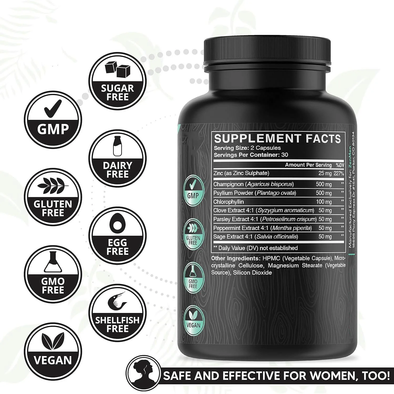 Deodorizing capsules eliminate body odor and vegetarian capsules