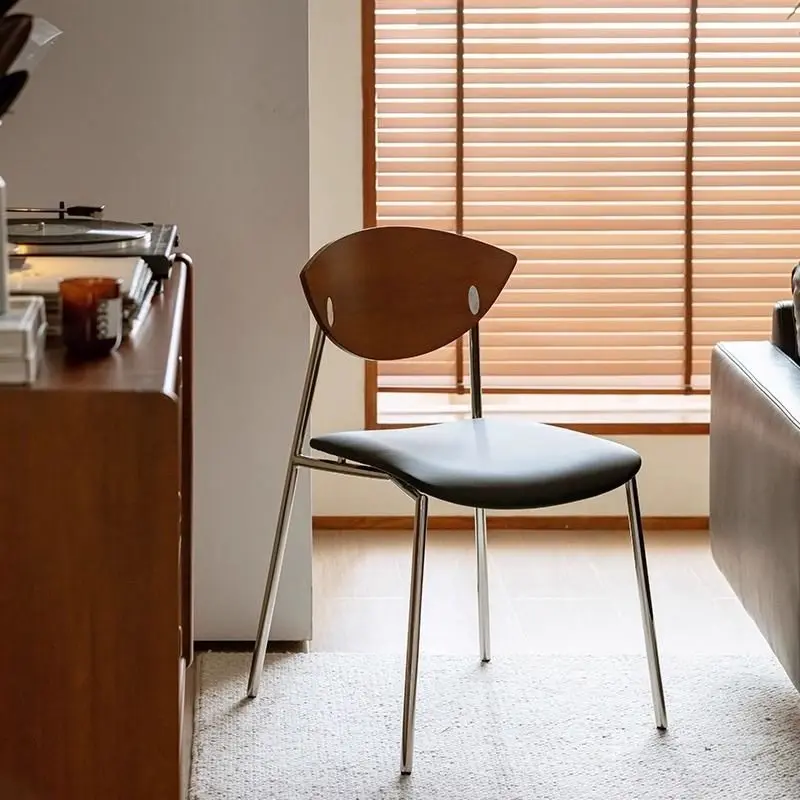 

AA medieval dining chair solid wood backrest ants flying birds household dining table wrought iron chair