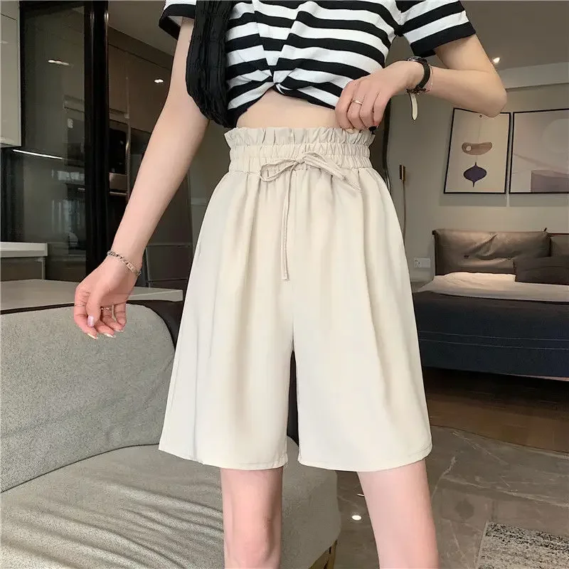 Shorts Women Lace-up Designed All-match Sporty Basics Breathable Temper Trendy Stylish Classics Korean Style Ladies Spring New