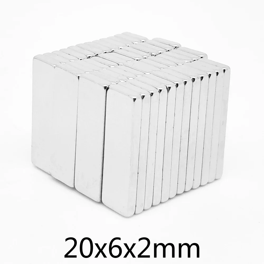 20x6x2 MM Strong Magnet 20mm X 6mm X2mm Small Block Neodymium Magnet 20x6x2mm  20*6*2 MM