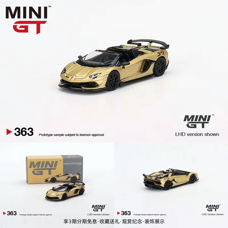 TSM MINI GT 1:64 SVJ Gold Alloy Car Model 363 #