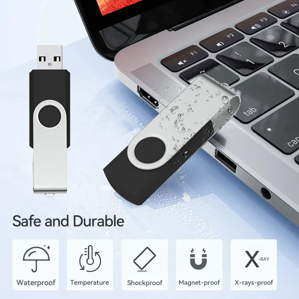 10/50/100PCS USB Flash Drive 1GB 2GB 4GB คลิปโลหะ Memory Stick 64GB ฟรีโลโก้ที่กําหนดเอง Pendrive 32GB ของขวัญสร้างสรรค์ usb Stick 16G