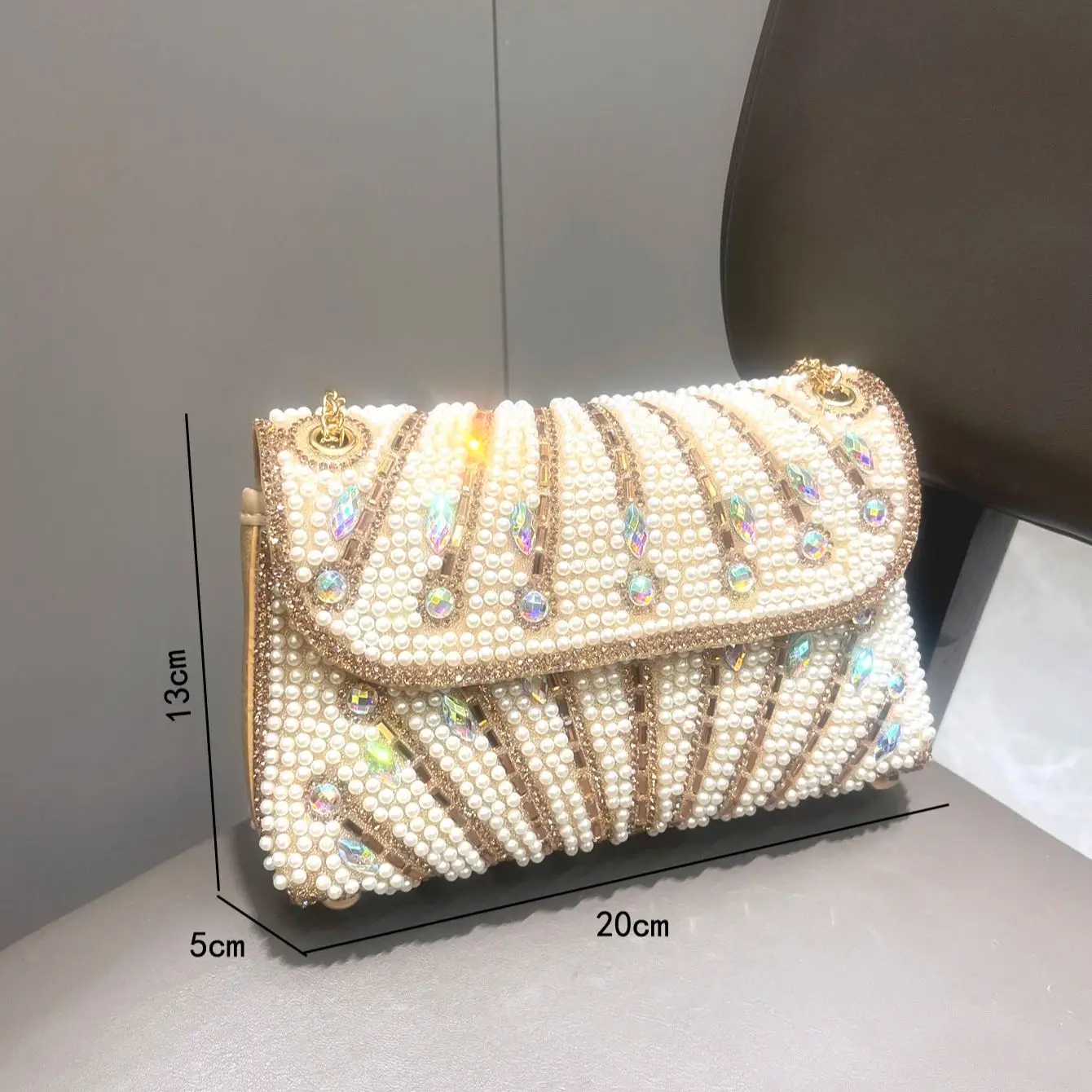 Rhinestones Evening clutch Bag Purses and handbag luxury Designer shoulder bag Shiny Crystal Clutch purse Woman's bag view 2
