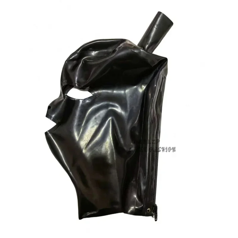 

Latex Hood Mask Headgear With Hairpin