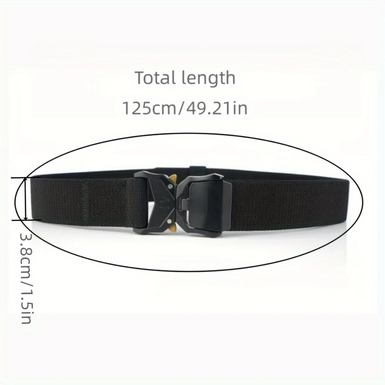 1pc New Quick Release Nylon Belt with Alloy Buckle for Men Outdoor Sports Work Farm Gardening - Ideal Gift Choice