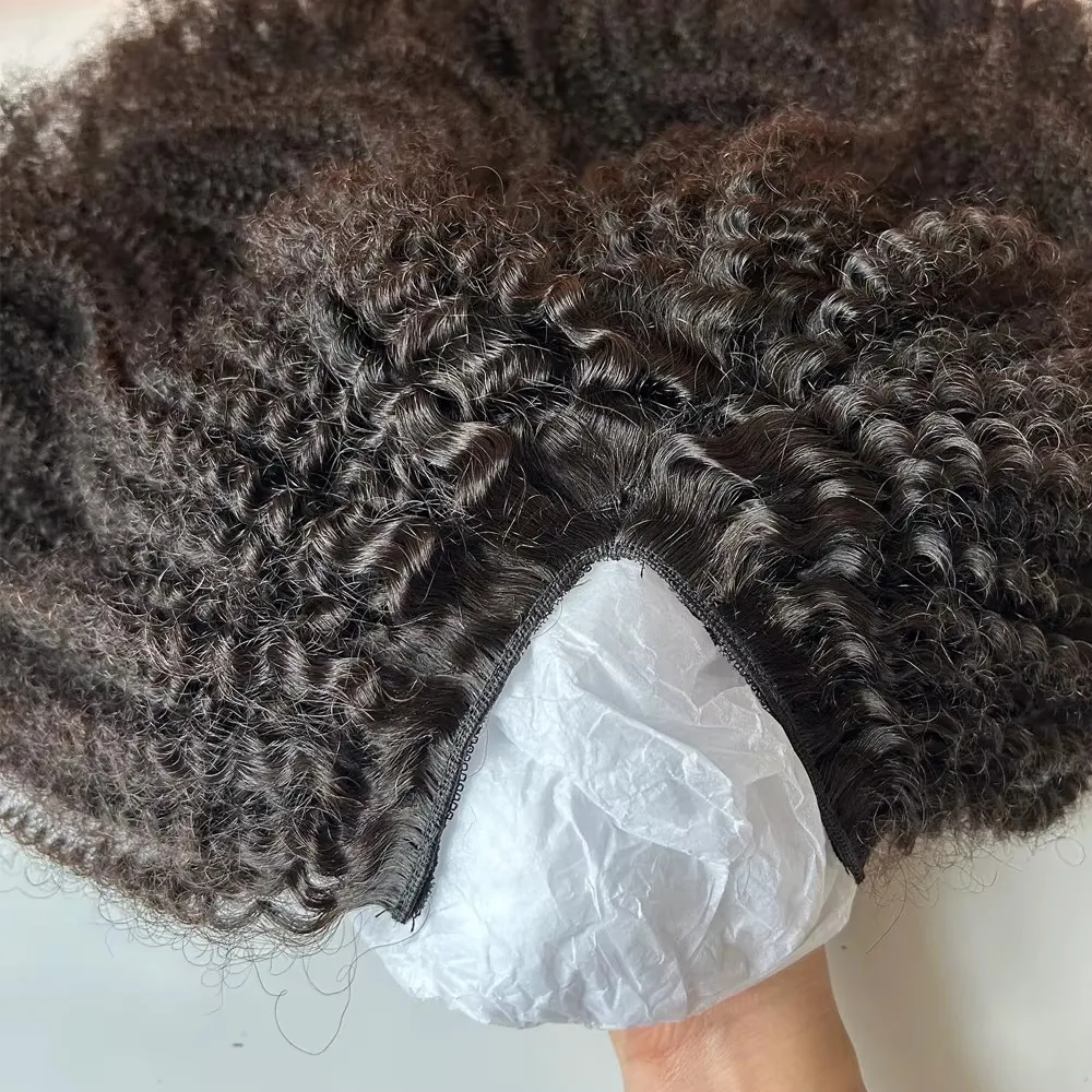 Kinky Curly V Part Wig Human Hair 250 Density Afro Kinky Curly V Part Wigs No Leave Out Glueless For Black Women No Glue Clip In Half Wig
