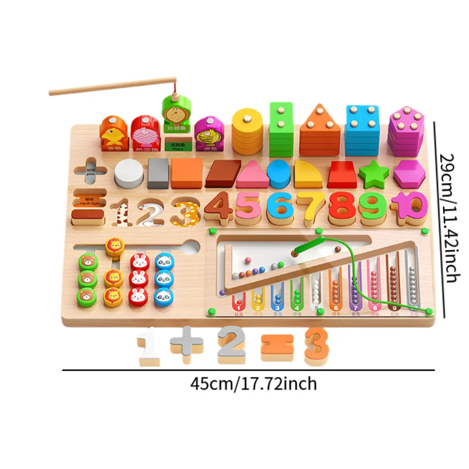 Holz-Montessori-Nummerntafel, Feinmotorik, sensorisches Spielzeug, Holzpuzzle, Sortierspielzeug für Kinder ab 3, 4, 5 Jahren, Geschenk für Vorschulkinder